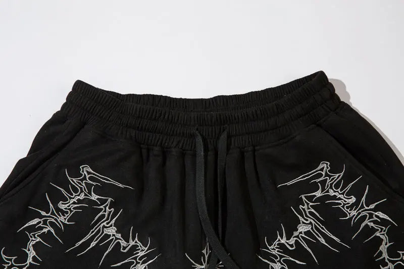 Y2K Embroidery Baggy Shorts - fashionupstore1