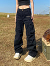 Y2k Women's Solid Color Cargo Pants - fashionupstore1