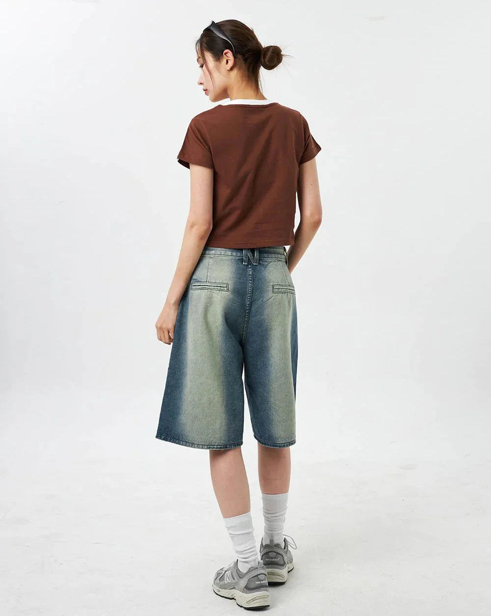 Y2k Women's Distressed Washed Jorts - fashionupstore1