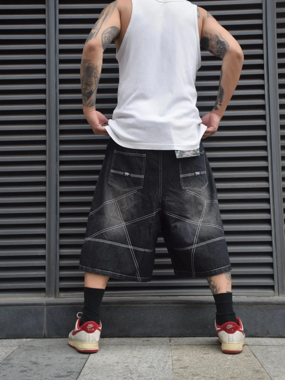 Y2k Baggy Reverse Washed Jorts - fashionupstore1