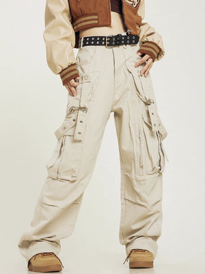 Y2k Vintage Spliced Cargo Pants - fashionupstore1