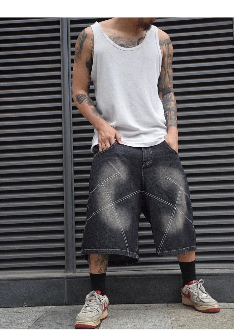 Y2k Baggy Reverse Washed Jorts - fashionupstore1