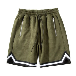 Suede Shorts - Army Green - fashionupstore1