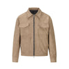 Suede Work Jacket - Tan - fashionupstore1