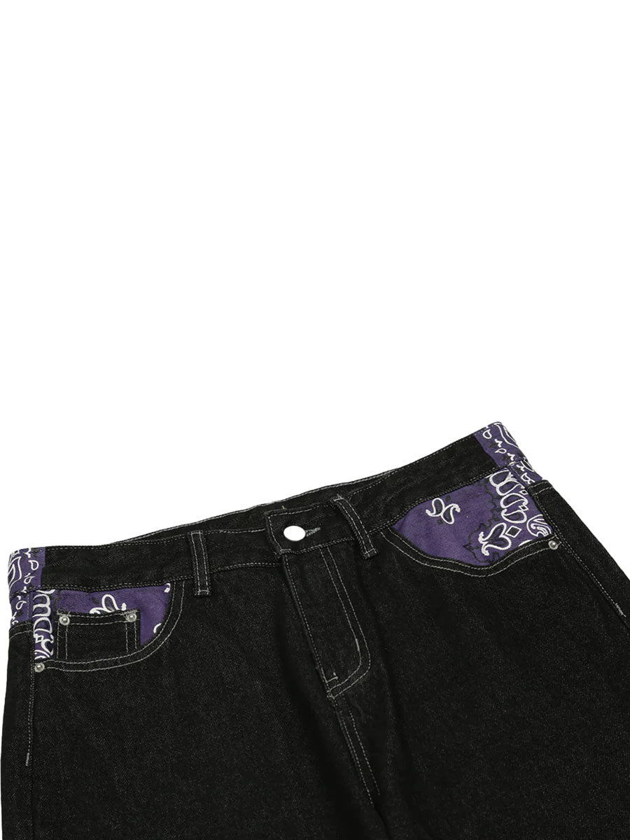 Fashionup Petal Letter Baggy Jeans - fashionupstore1