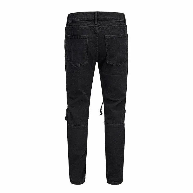 Thrasher Distressed Denim - BLACK - fashionupstore1