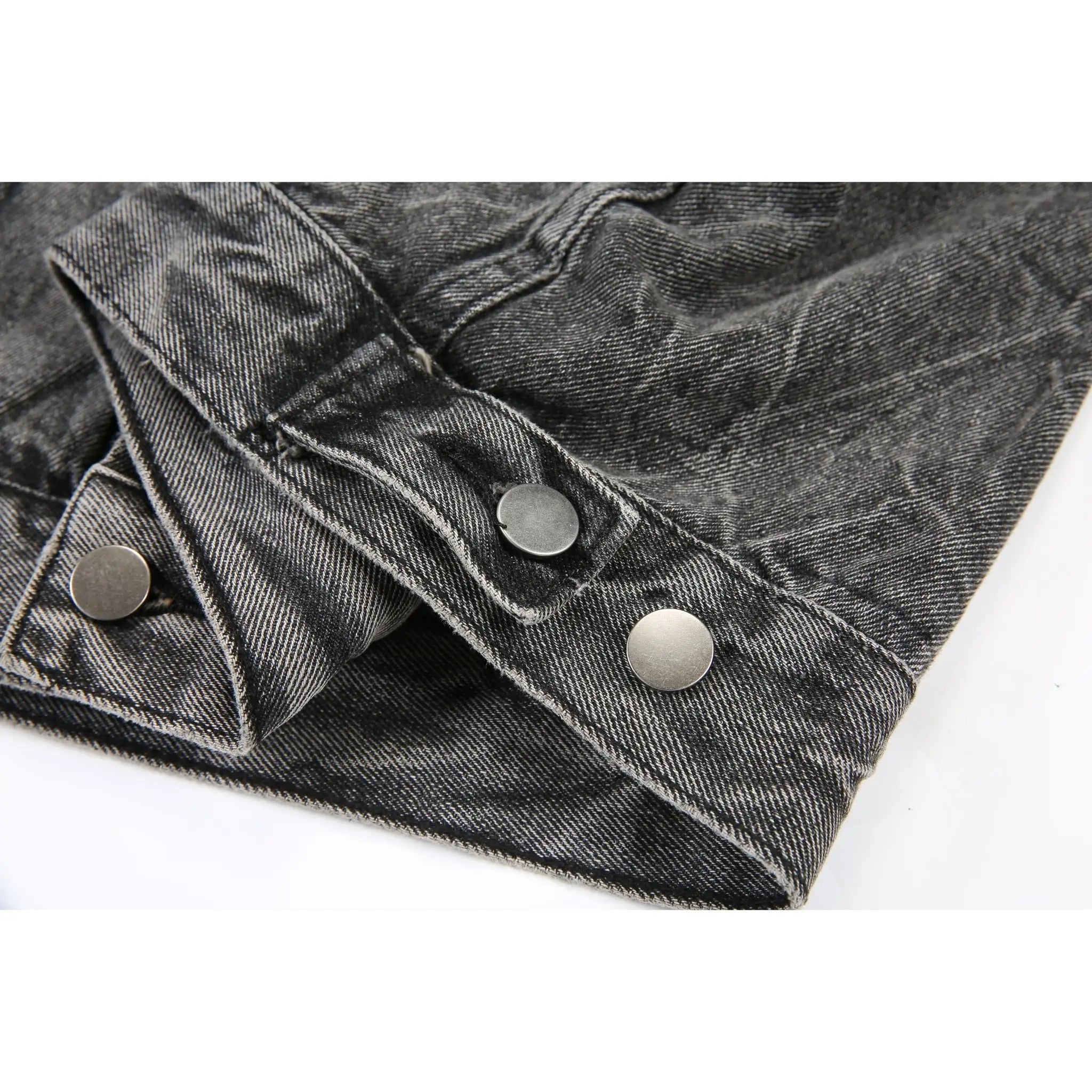 VX1 | Washed Black Denim Jacket - fashionupstore1