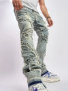 Fashionup Vintage Blue Patch Streetwear Jeans V14 - fashionupstore1