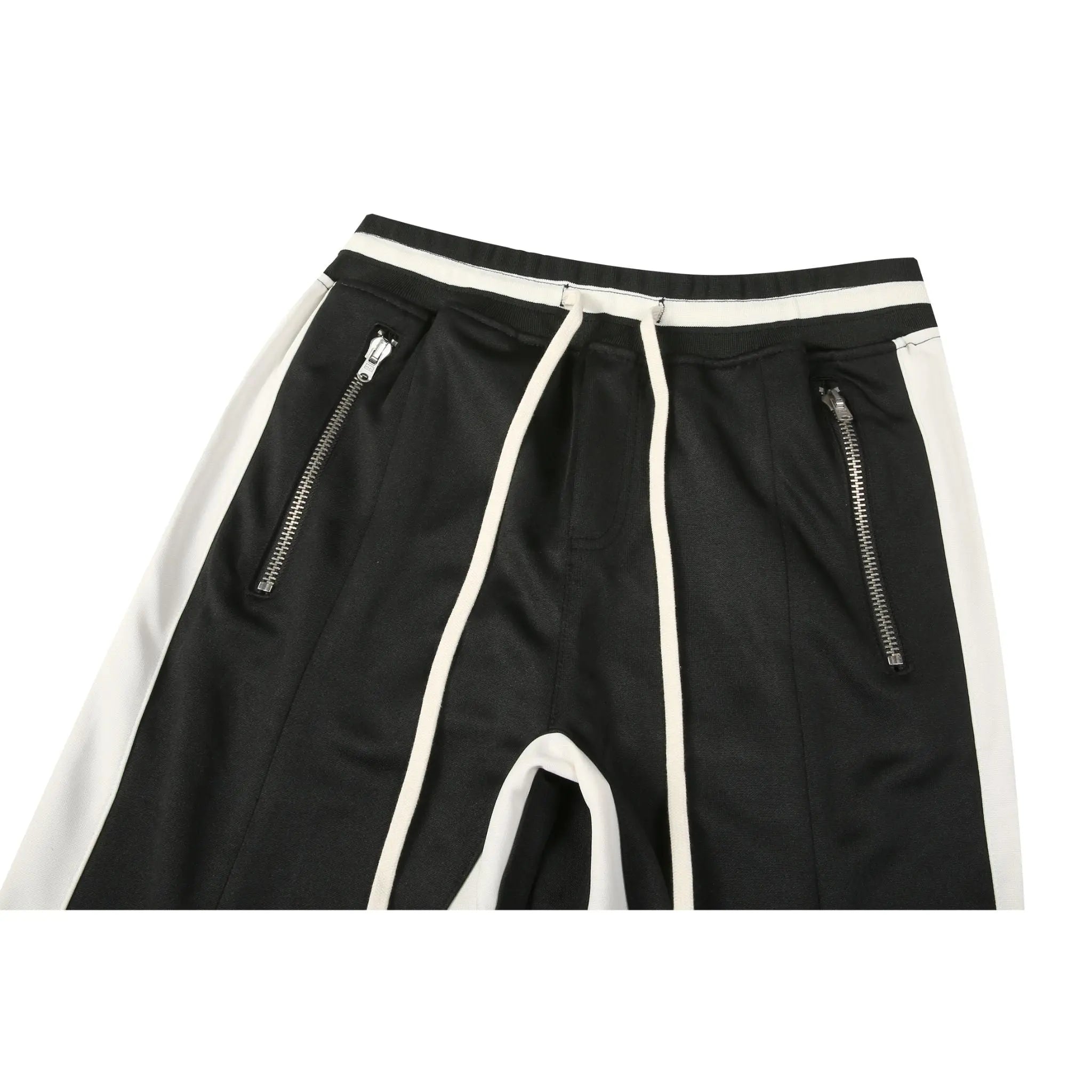 Double Stripped Track Pants v3 - Black/White - fashionupstore1