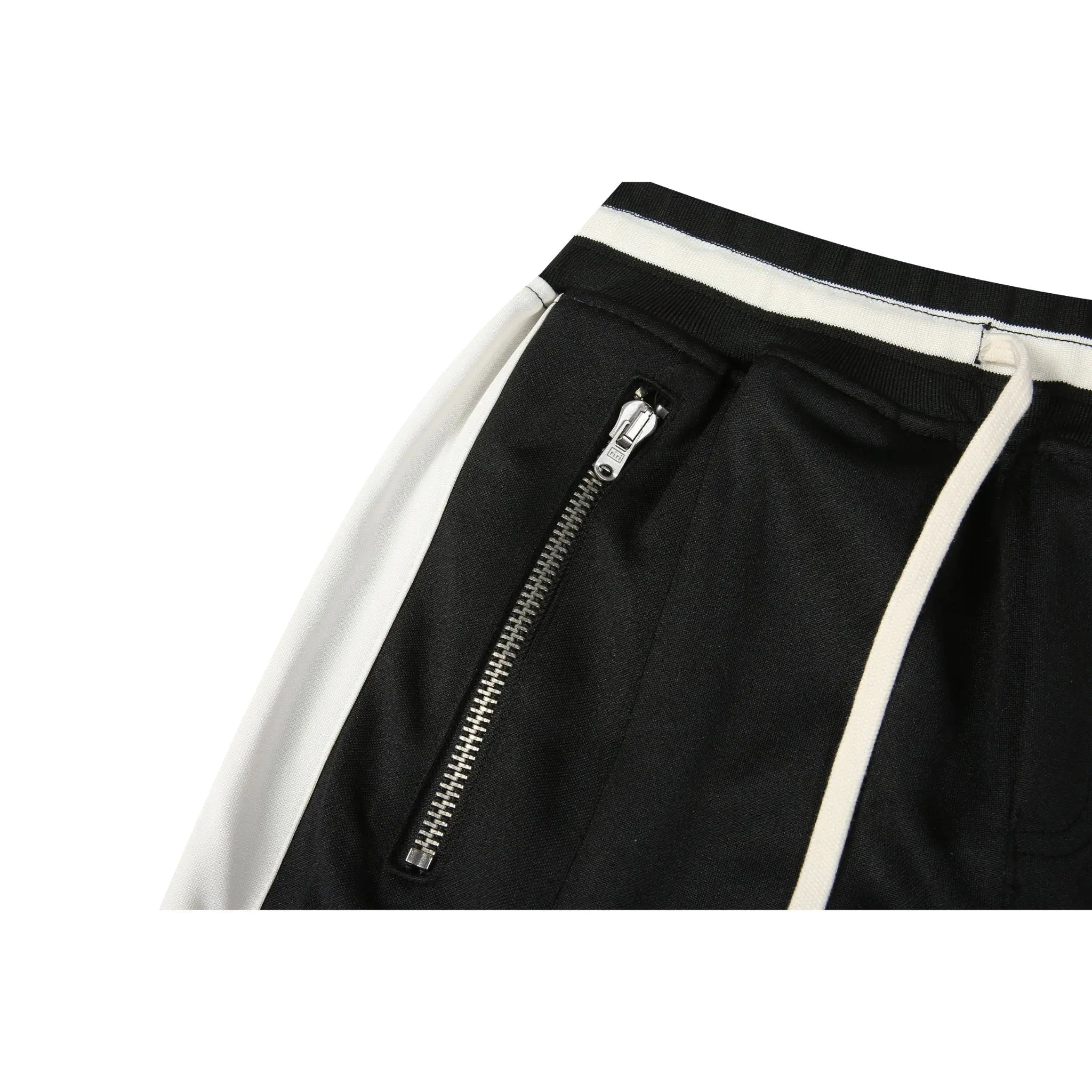 Double Stripped Track Pants v3 - Black/White - fashionupstore1