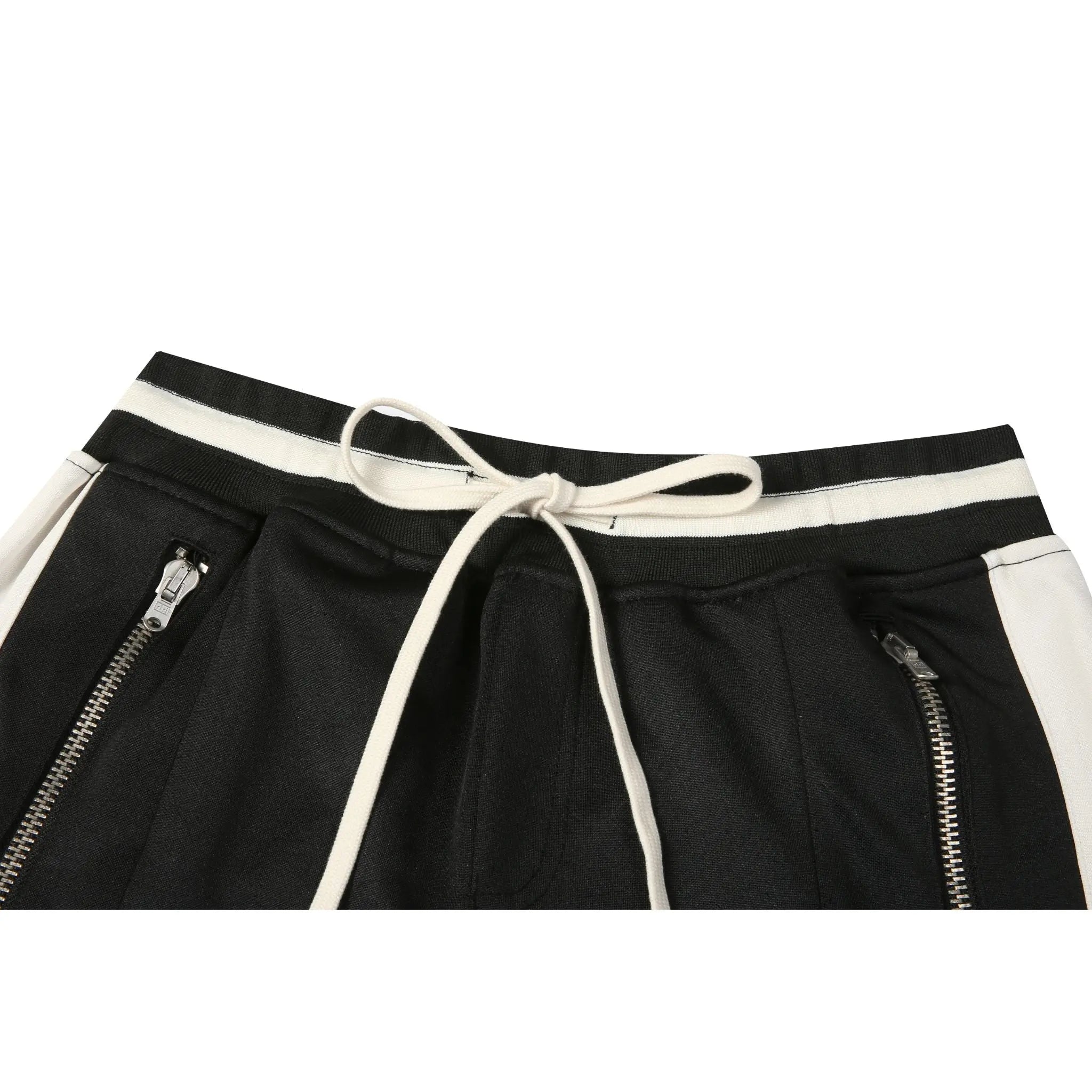 Double Stripped Track Pants v3 - Black/White - fashionupstore1