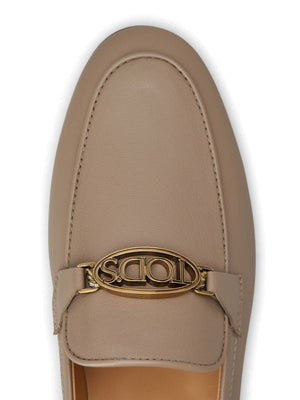 LOGOPLAQUE LEATHER LOAFERS - fashionupstore1