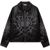 1984® Gothic Spider Web Leather Jacket - 1984brand