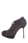 YSL Black Suede & Elastic Bandage Heels SZ 38 - fashionupstore1