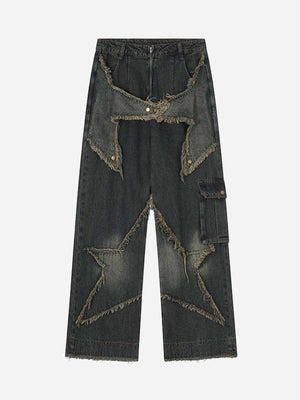 1984 Patch Embroidered Straight-leg Jeans - 1572 - 1984brand