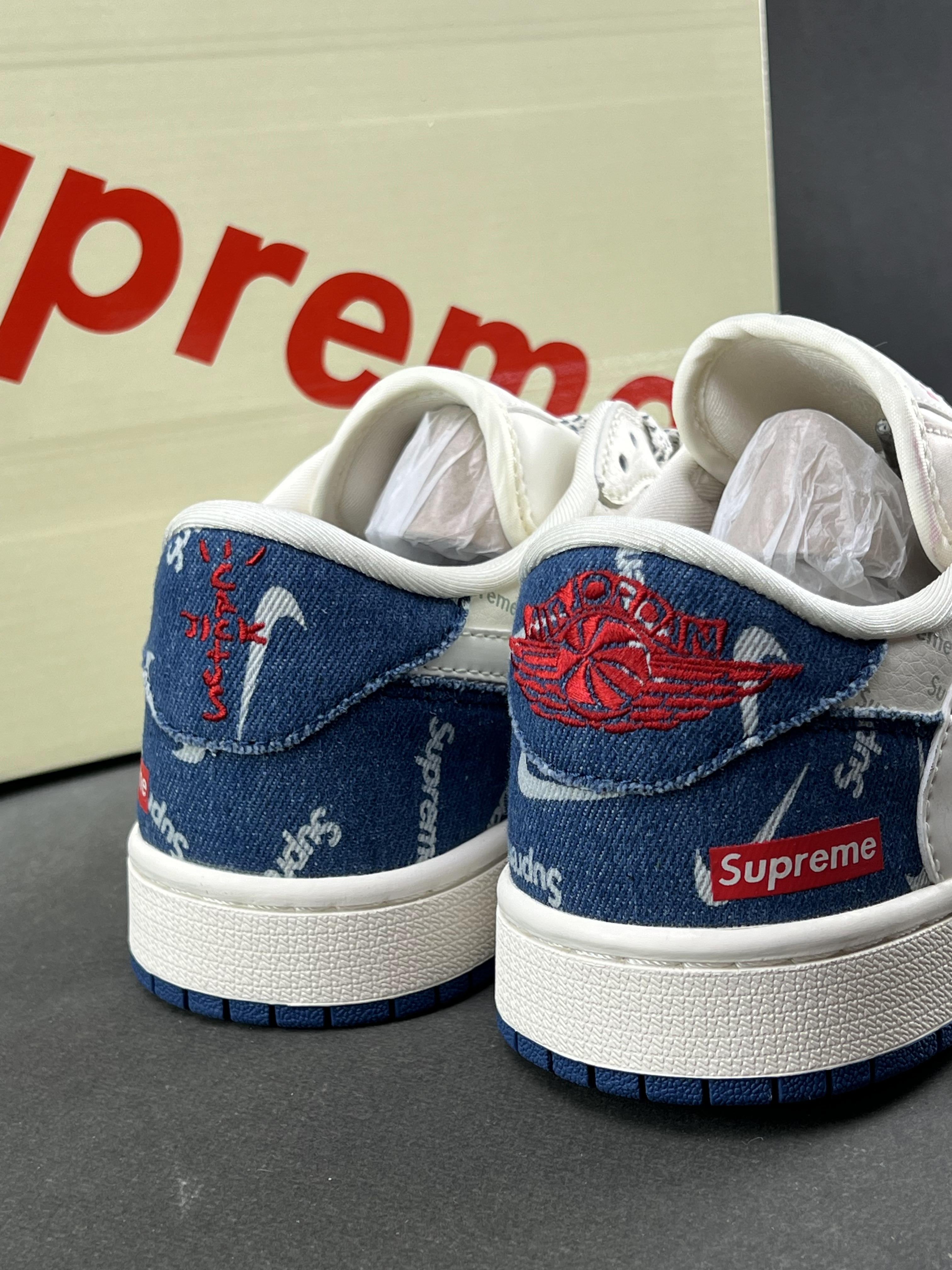 Custom Air Jordan 1 Low x Travis Scott x Supreme LJ5188-001 - fashionupstore1