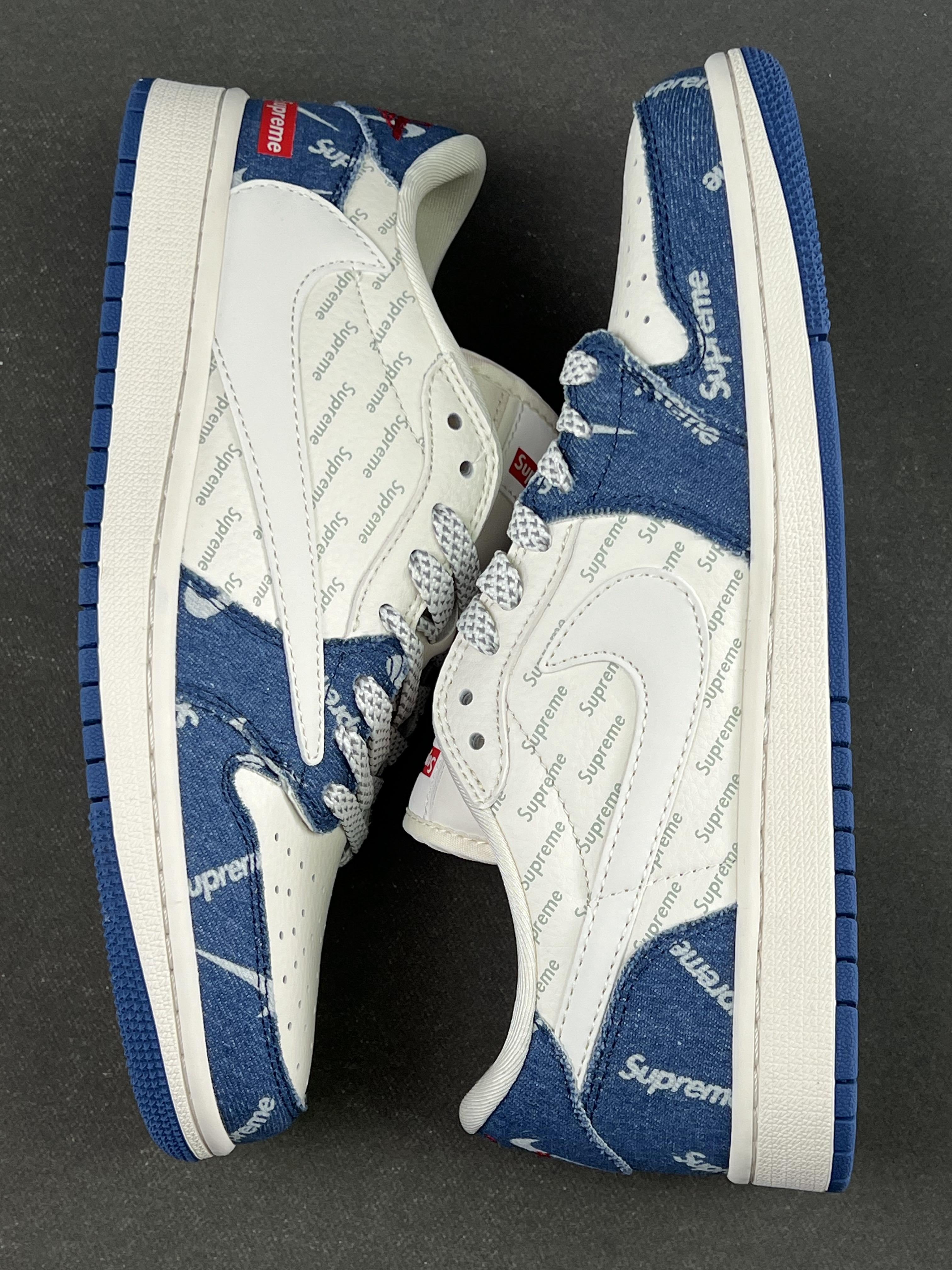Custom Air Jordan 1 Low x Travis Scott x Supreme LJ5188-001 - fashionupstore1