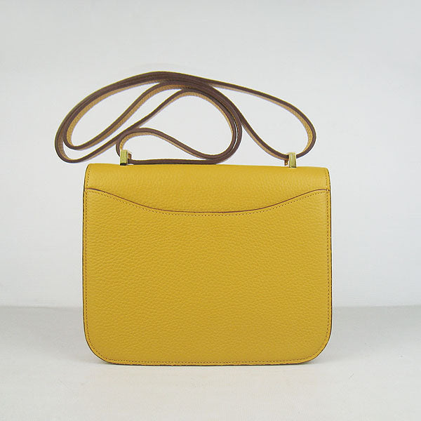 Hermes Constance Cowskin Leather Bag H017 yellow golden - fashionupstore1