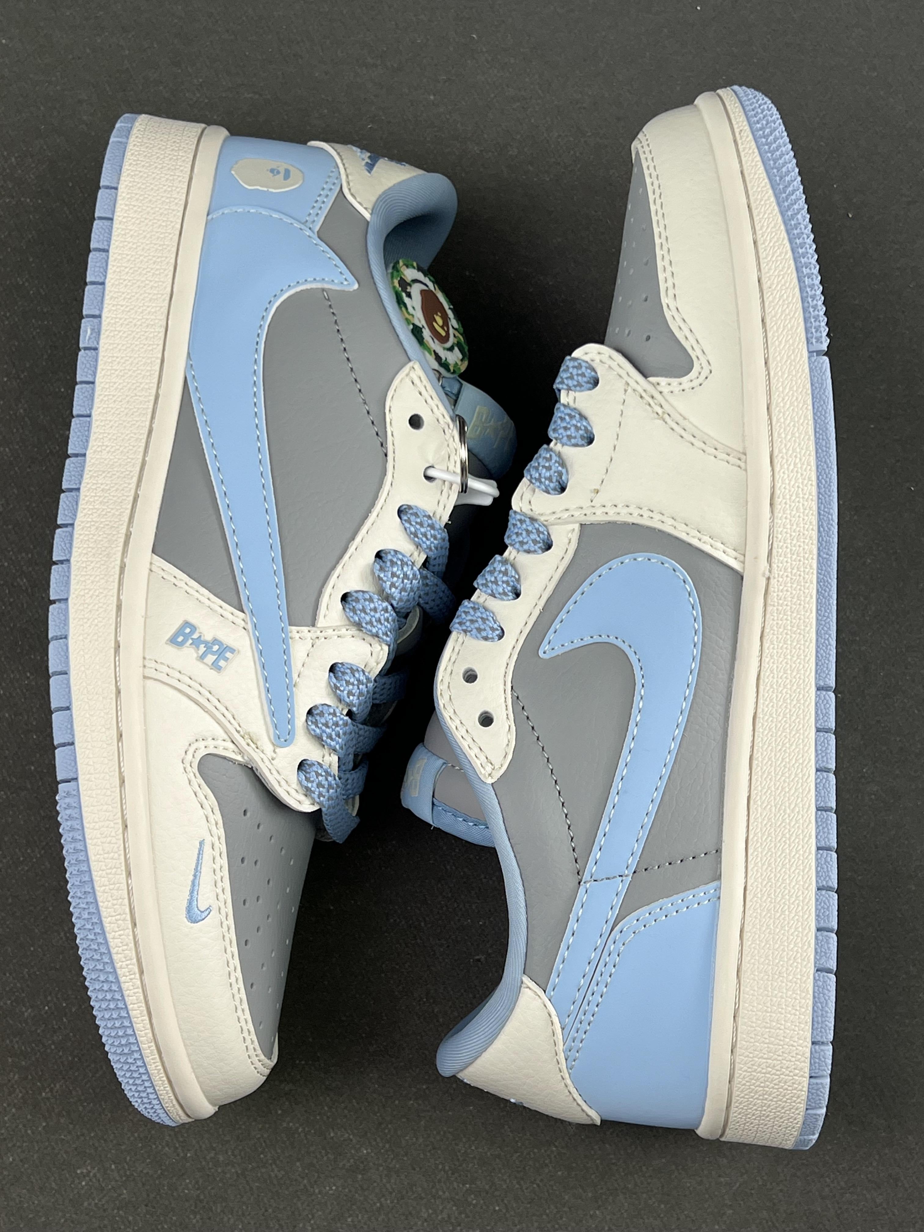 Custom Air Jordan 1 x Travis Scott x BAPE BB6588-104 - fashionupstore1