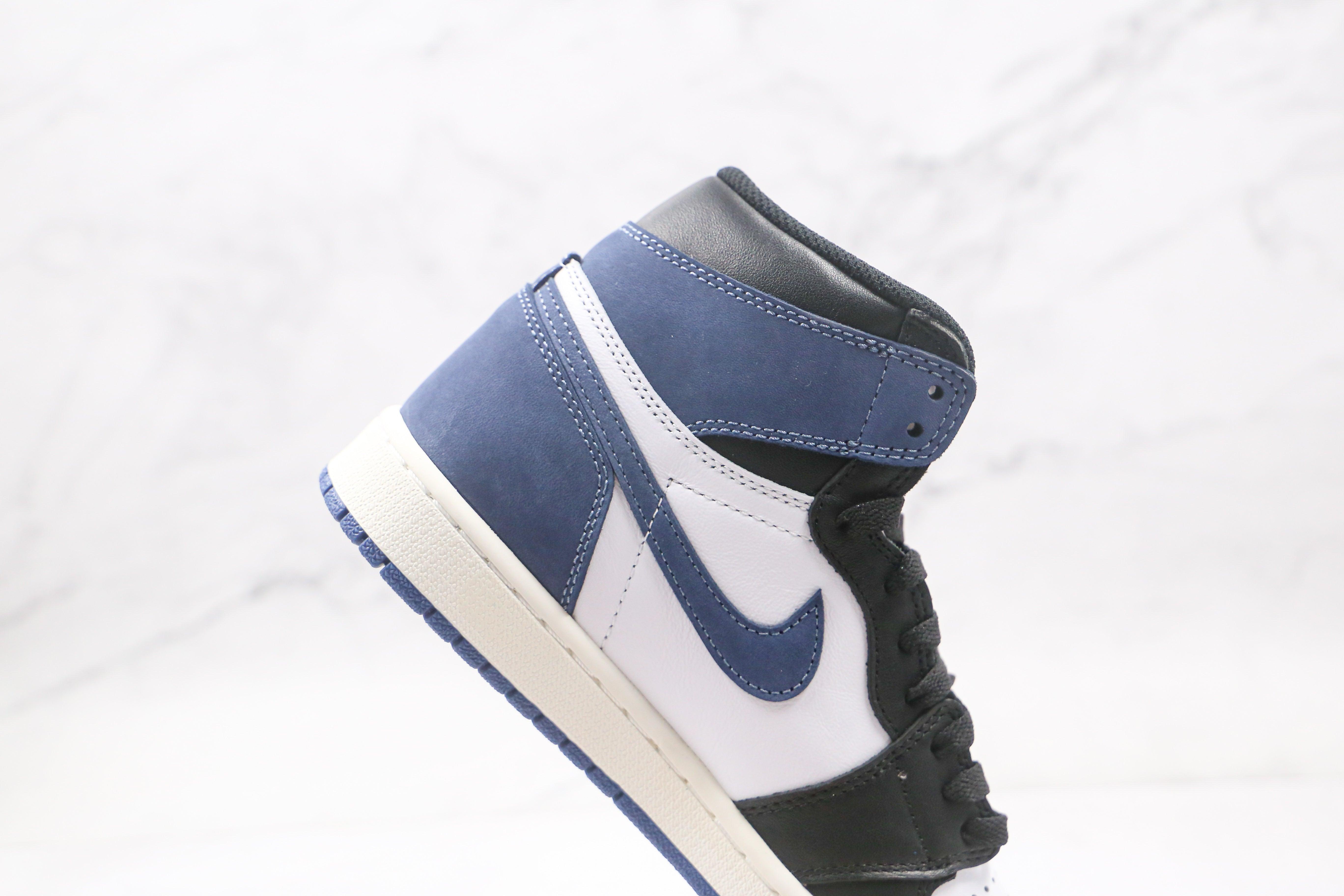 Custom BLUE BLACK Jordan 1 High Q ( Customs And Box ), Jordan 1 Sneakers Active sneakeronline