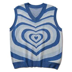 Spiral Love Knit Sweater Vest - fashionupstore1