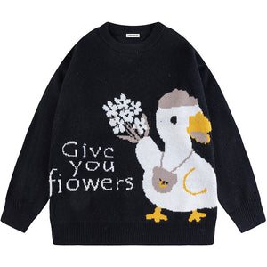 1984® Give You Flowers Duck Sweater - 1984brand