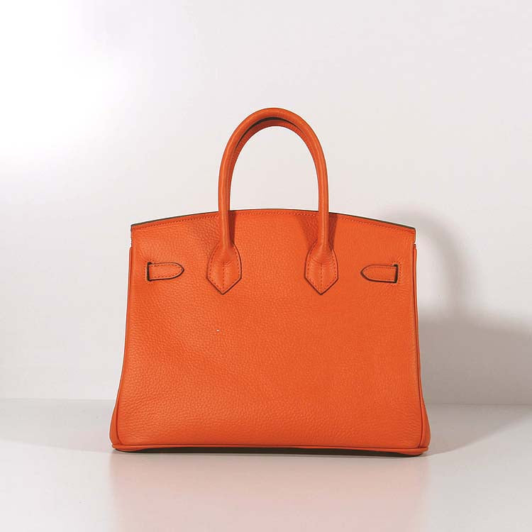 HMS 30cm Birkin Bag Togo Leather with Strap Orange Gold - fashionupstore1