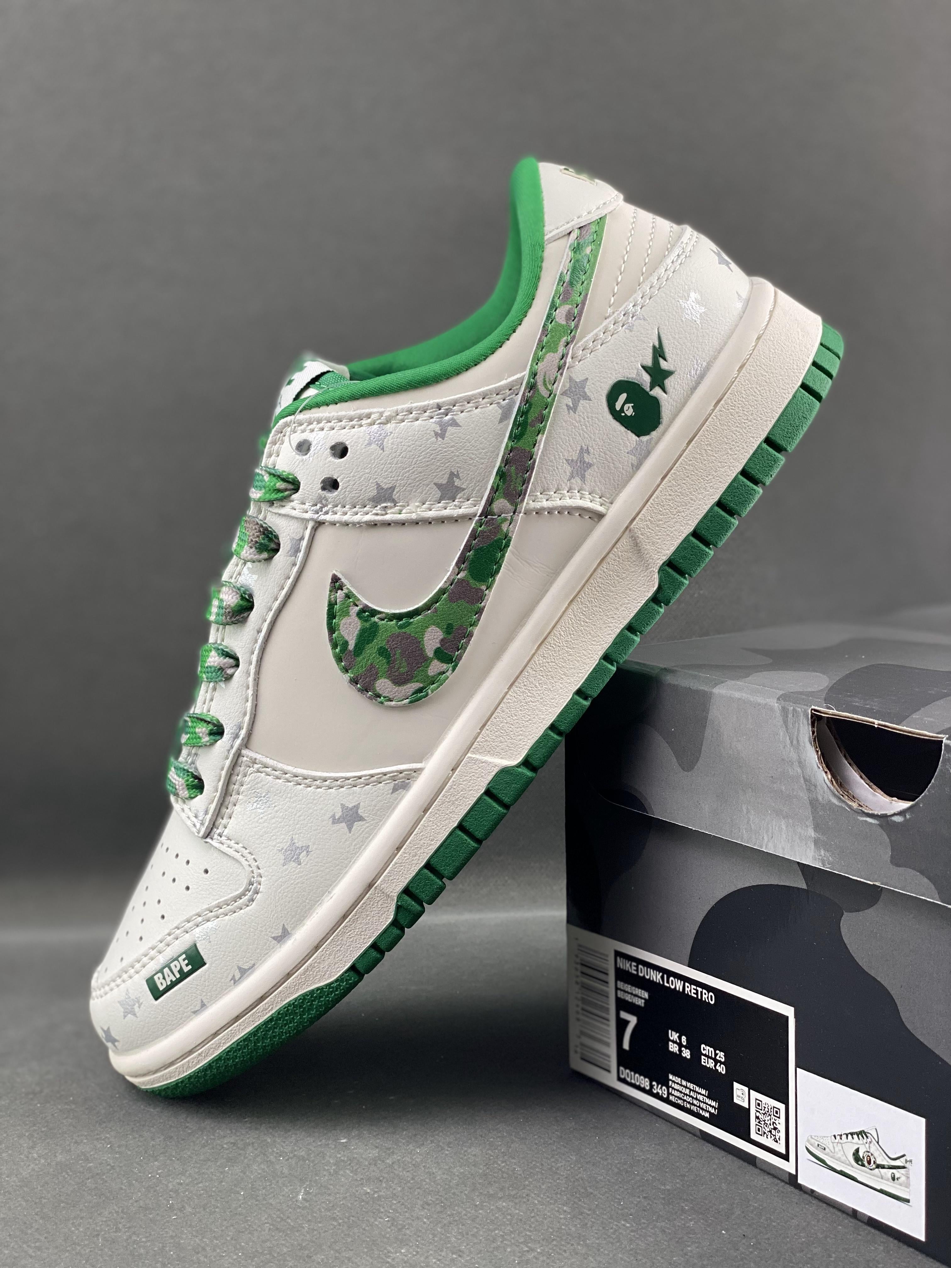 Custom SB Dunk X BAPE DW1098-349 - fashionupstore1
