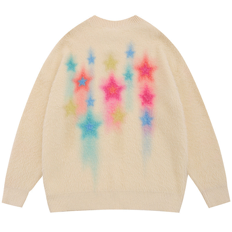 1984® Fluffy Knit Sweater Colorful Star - 1984brand