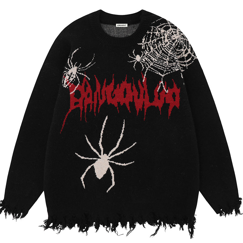 1984® Gothic Style Spider Knit Sweater - 1984brand