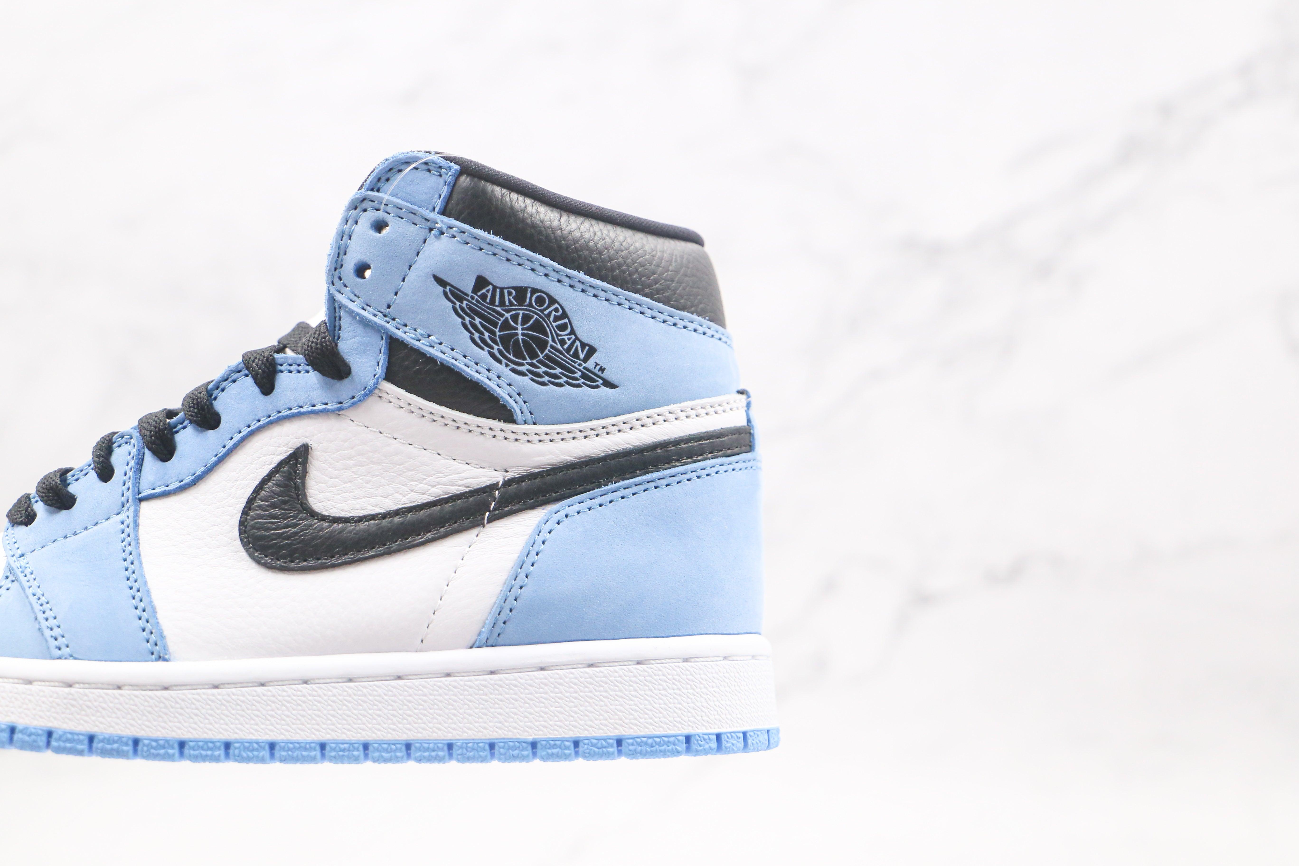 Custom BABY BLUE Jordan 1 High Q ( Customs And Box ), Jordan 1 Sneakers Active sneakeronline