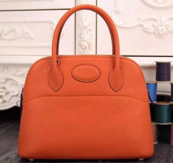 Hermes Bolide 31cm Togo Leather Orange Bag - fashionupstore1