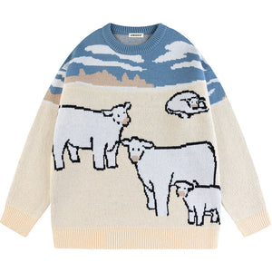 1984® Lazy Jacquard Sweater Cow - 1984brand