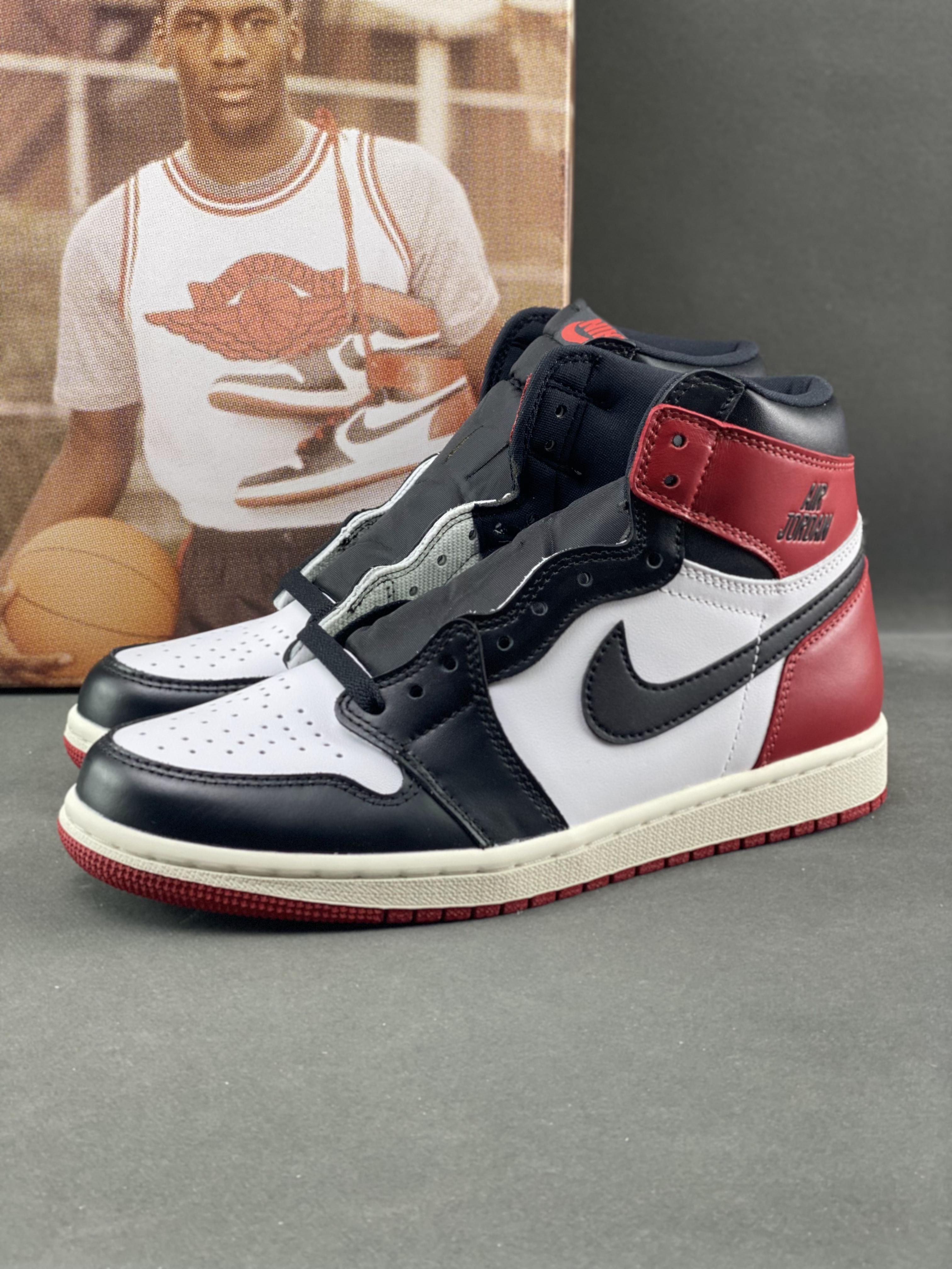 Custom Air Jordan 1 High OG“Black Toe Reimagined” - fashionupstore1