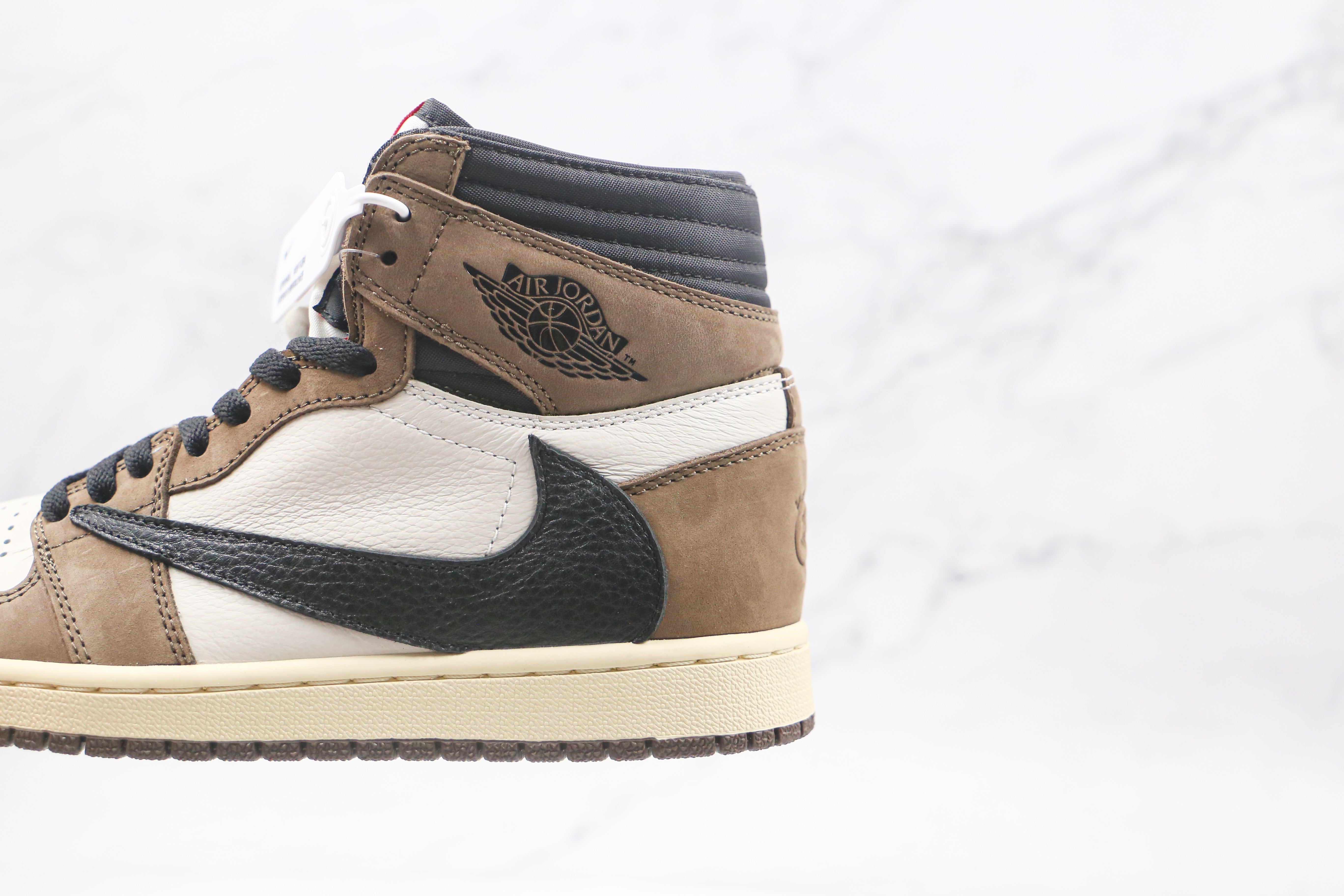 Custom Brown T-Scott x Fragment x Air Jordan 1 High Q ( Customs And Box ), Jordan 1 Sneakers Active CACTUS JACK sneakeronline