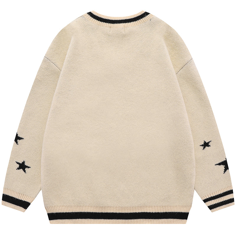 1984® Varsity V Neck Sweater Star - 1984brand