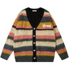 1984® Mohair Striped Cardigan Sweater - fashionupstore1