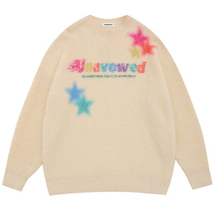 1984® Fluffy Knit Sweater Colorful Star - 1984brand