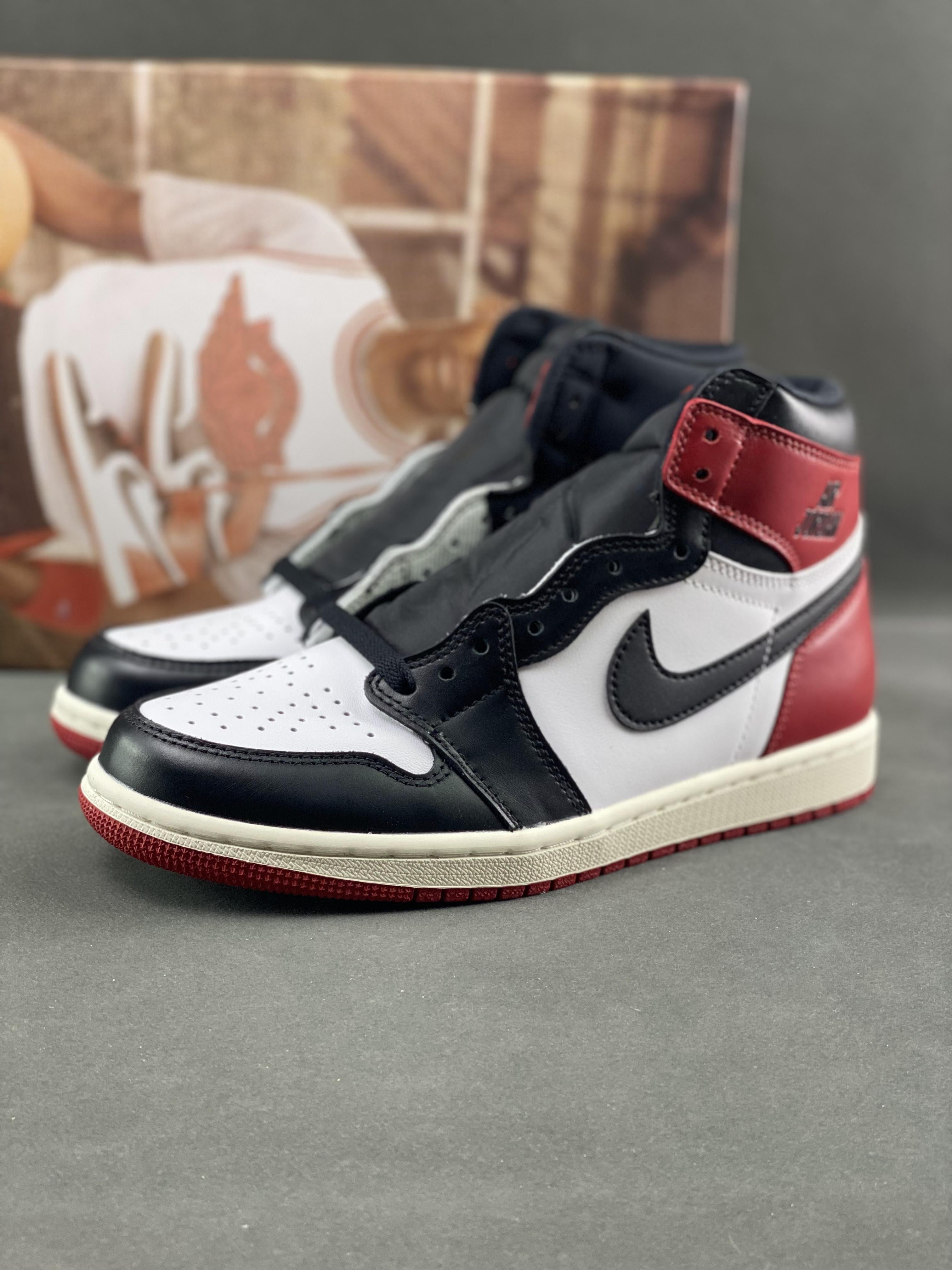 Custom Air Jordan 1 High OG“Black Toe Reimagined” - fashionupstore1