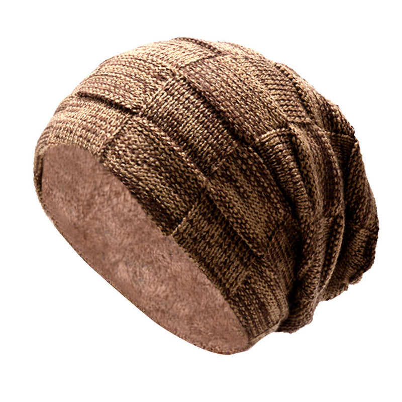 Thickened Woolen Knitted Cap with Scarf - fashionupstore1