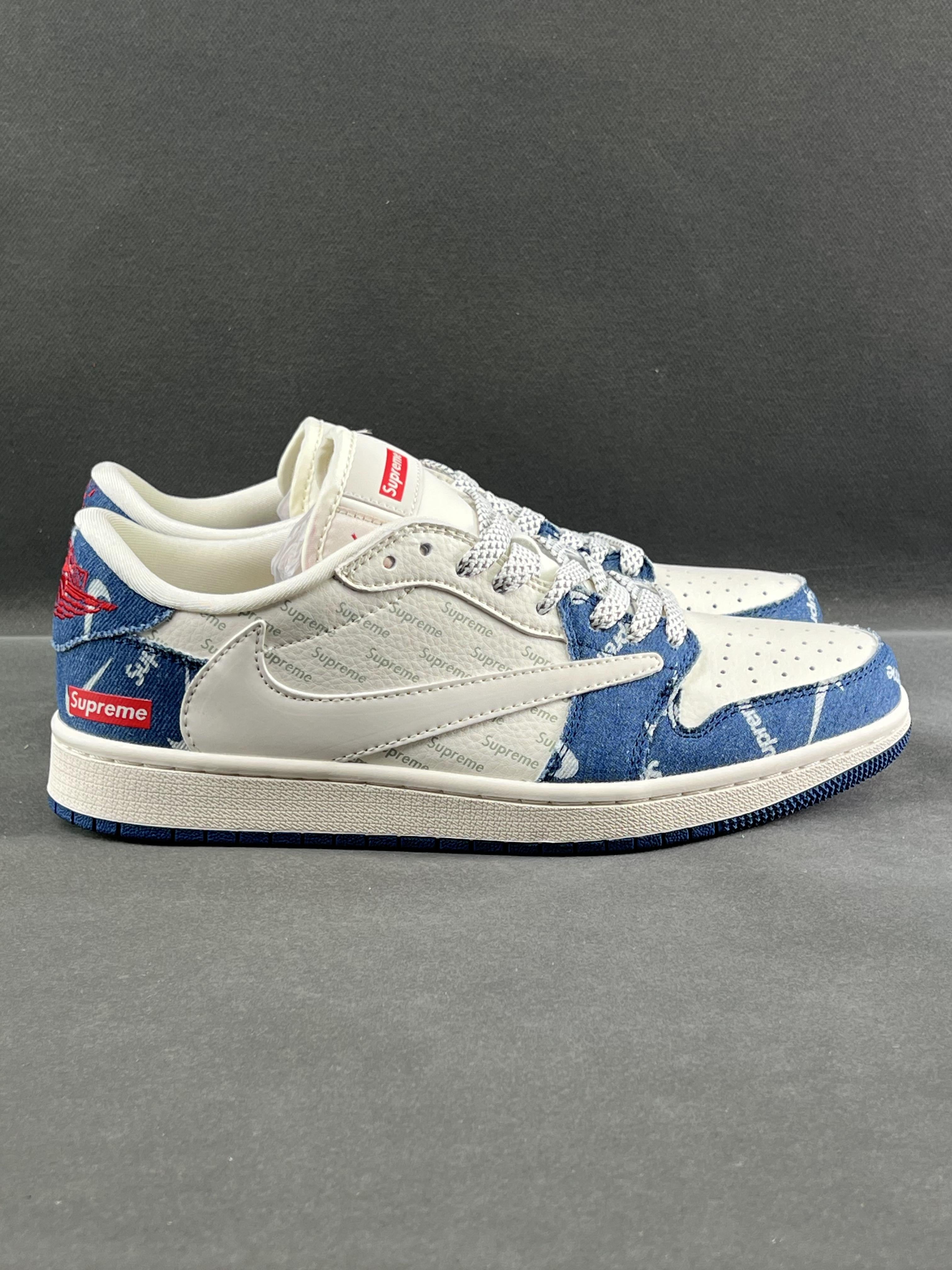 Custom Air Jordan 1 Low x Travis Scott x Supreme LJ5188-001 - fashionupstore1