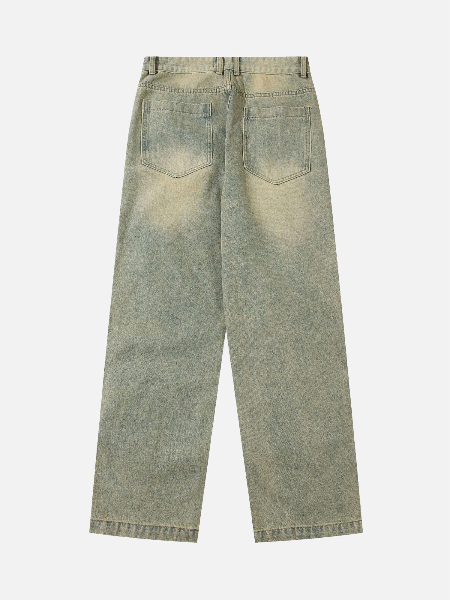 1984 American Street Trend Zipper Design Washed Jeans - fashionupstore1