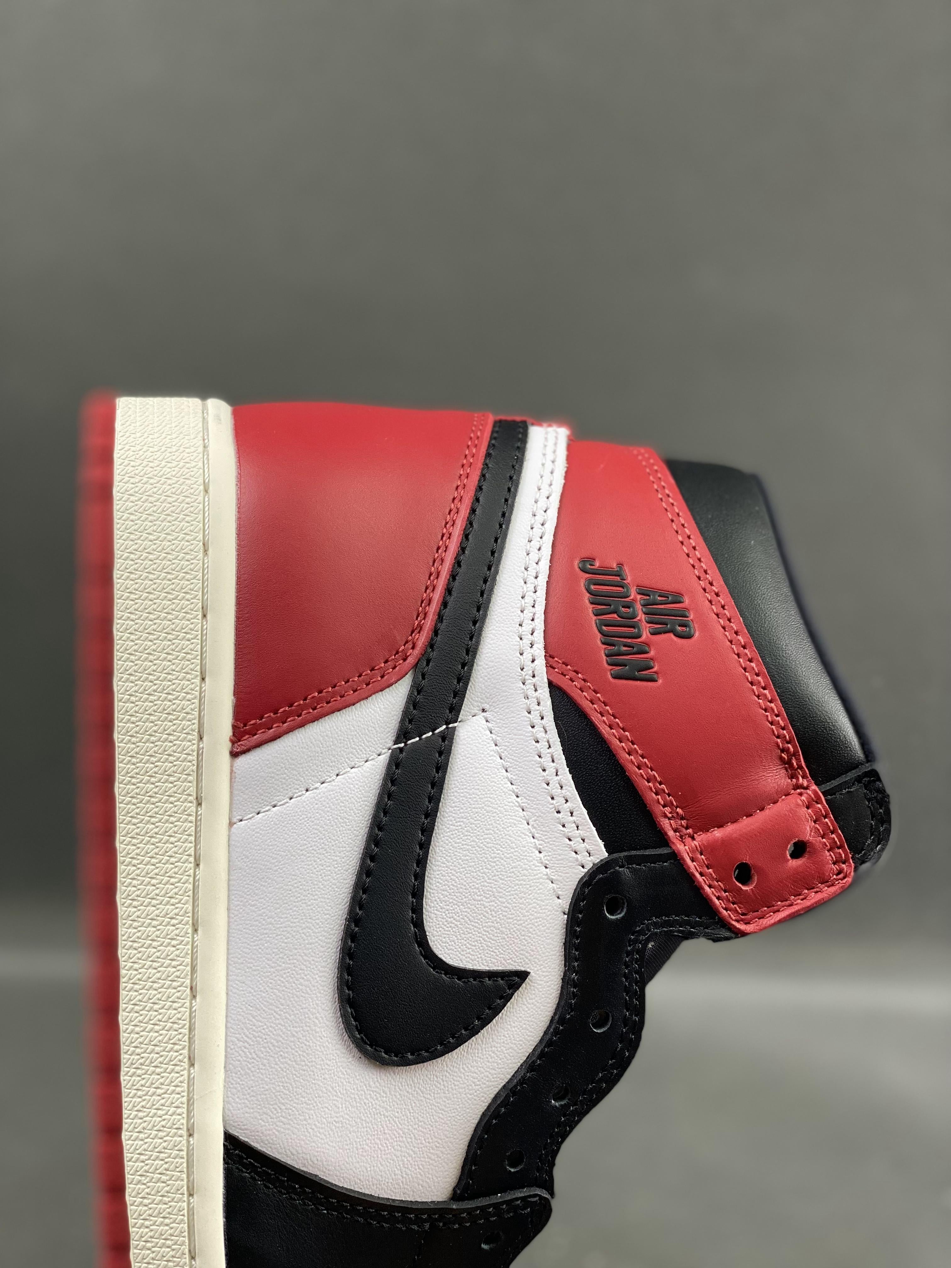 Custom Air Jordan 1 High OG“Black Toe Reimagined” - fashionupstore1