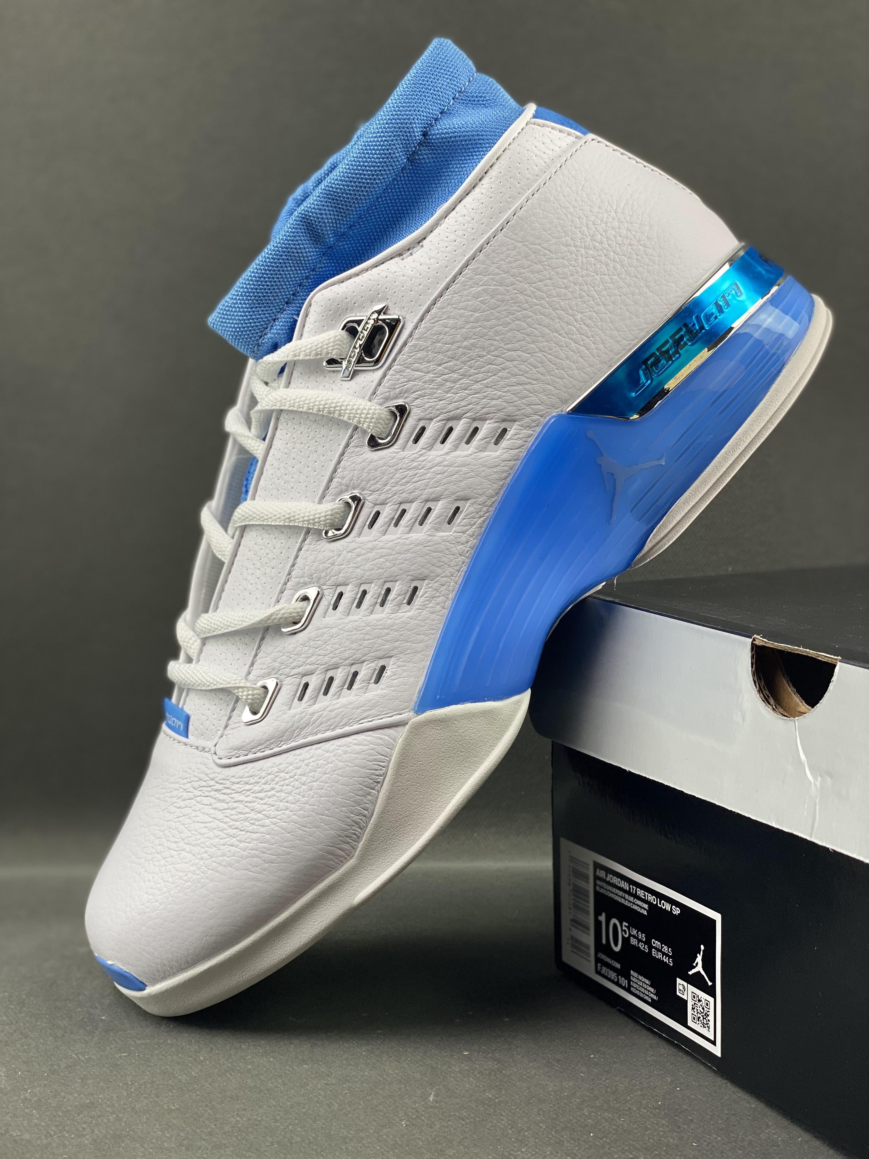 Custom Air Jordan 17 Low SP “UNC” - fashionupstore1