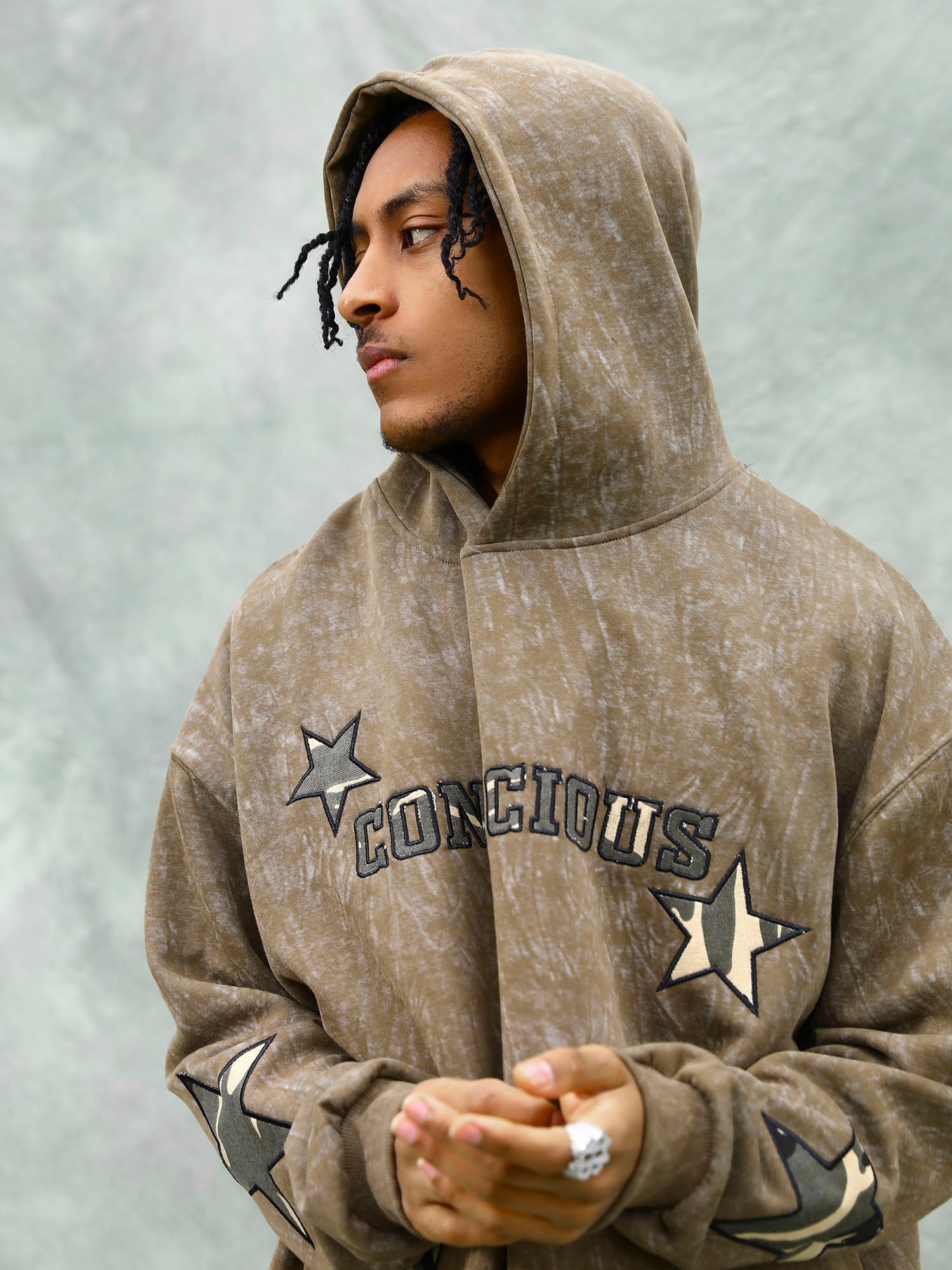 1984 American Retro Patch Star Hooded Sweatshirt - 1969 - fashionupstore1