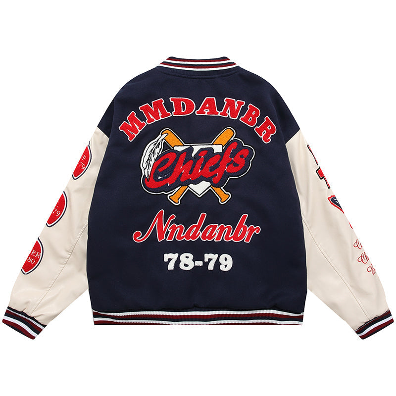 1984 Vintage Letterman Jacket Flocked Baseball - fashionupstore1