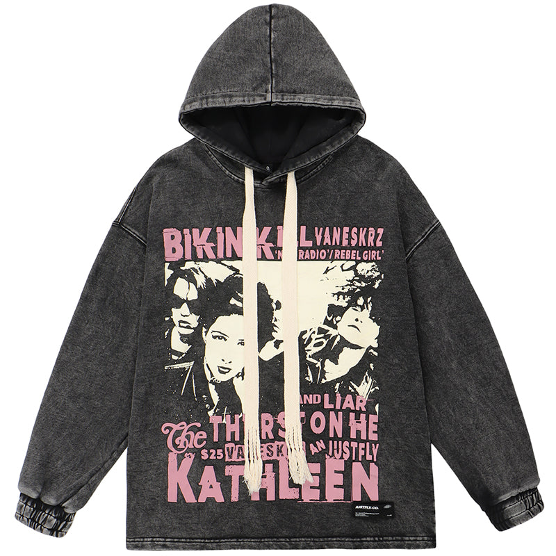 1984 Vintage Washed Hoodie Bikini Kill - fashionupstore1