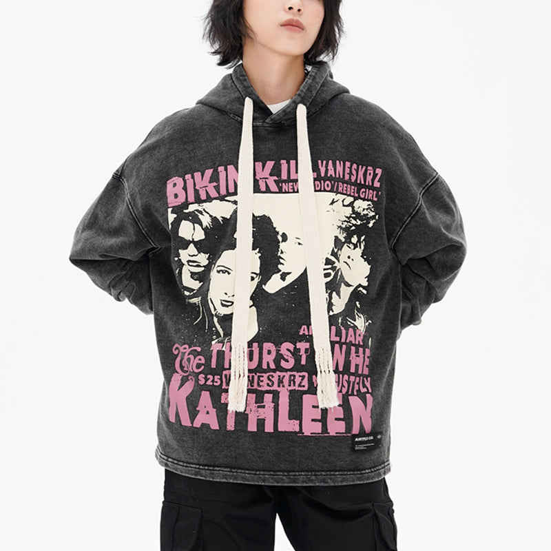 1984 Vintage Washed Hoodie Bikini Kill - fashionupstore1