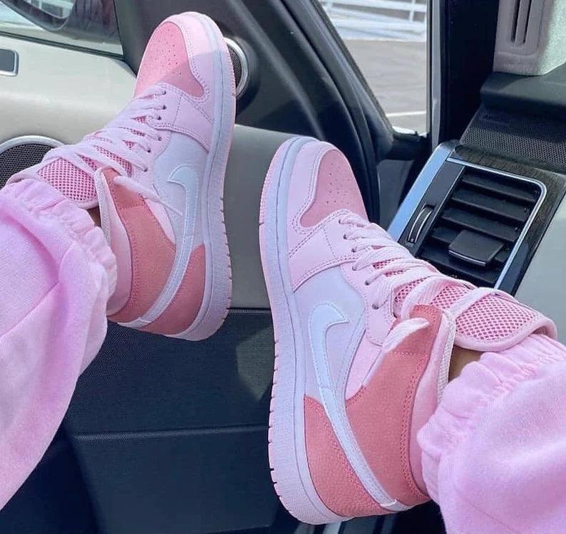 Custom Air Jordan 1 Mid" Digital Pink High Q sneakeronline