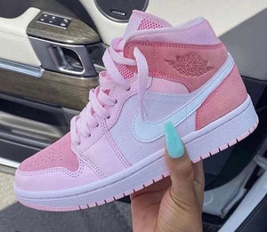 Custom Air Jordan 1 Mid" Digital Pink High Q - fashionupstore1